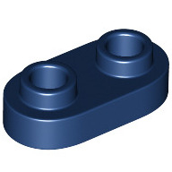 Lego deska (destička) 1x2 zakulacené konce, tmavě modrá (6236571)